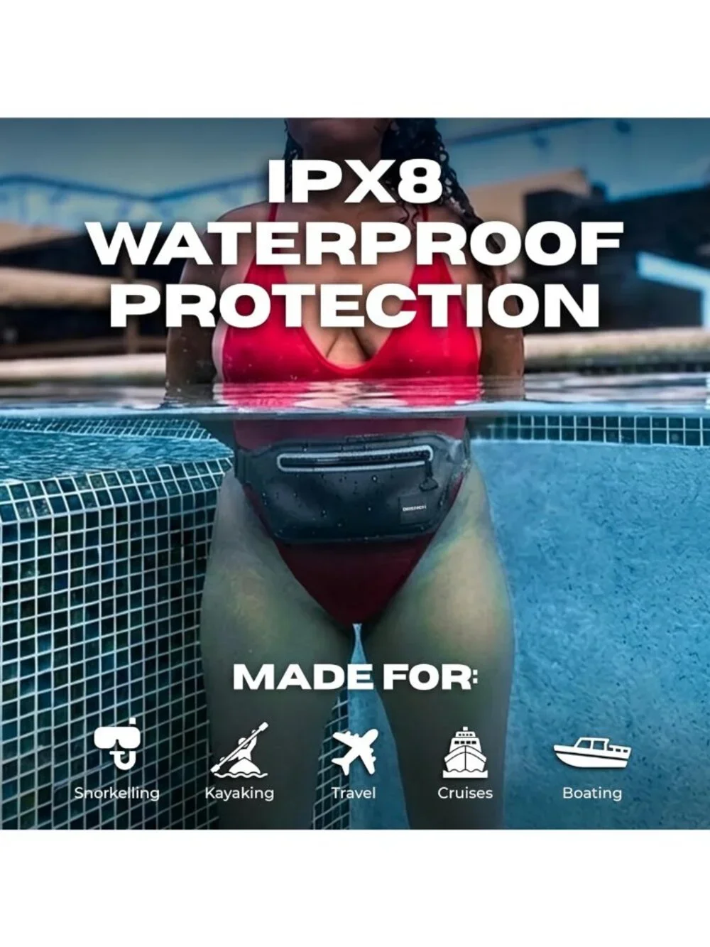 Waterproof Fanny Pack & Phone Pouch | Submersible Dry Bag for Swimming, Boating